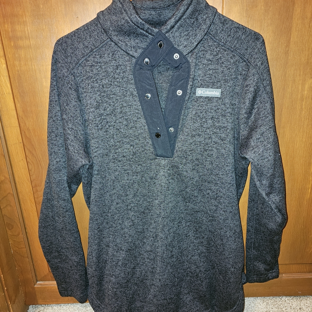 Columbia Men's Charcoal Button-Up Sweatshirt